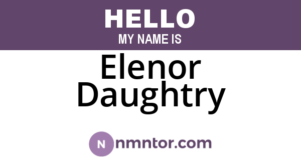 Elenor Daughtry