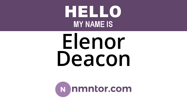 Elenor Deacon