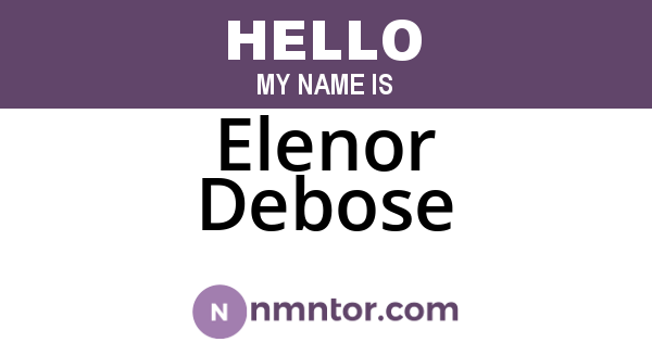 Elenor Debose