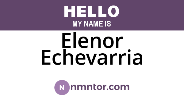 Elenor Echevarria