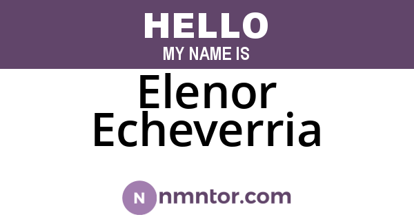 Elenor Echeverria