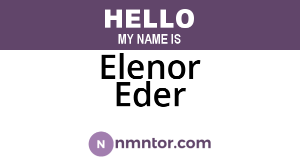 Elenor Eder
