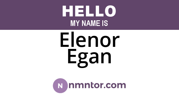 Elenor Egan