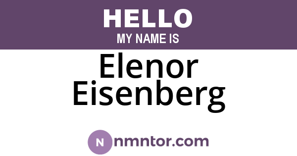 Elenor Eisenberg