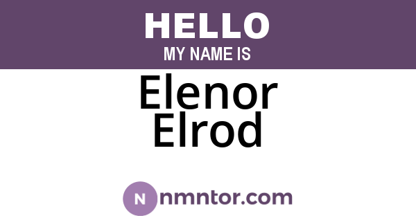 Elenor Elrod
