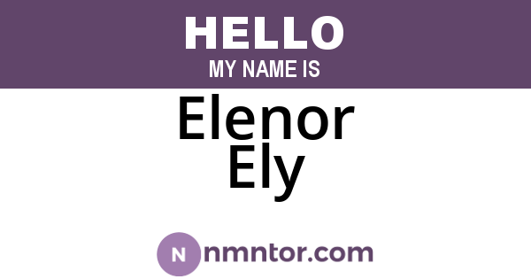 Elenor Ely