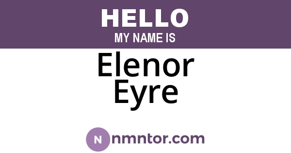 Elenor Eyre