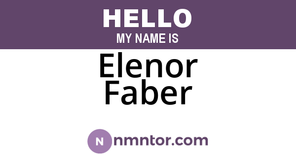 Elenor Faber