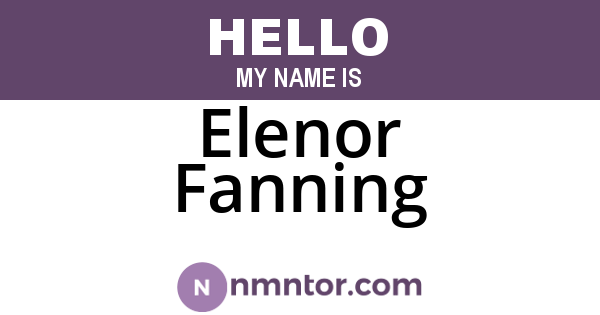 Elenor Fanning