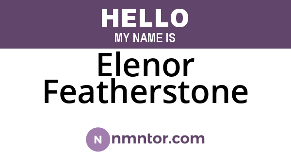 Elenor Featherstone