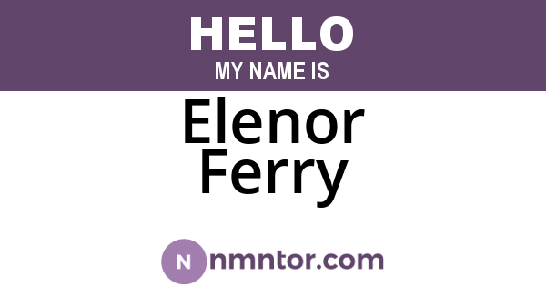 Elenor Ferry
