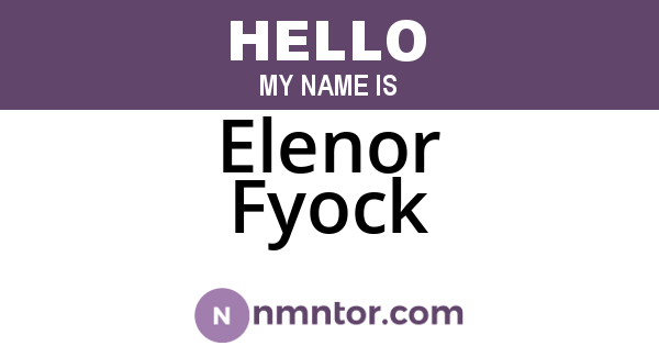 Elenor Fyock