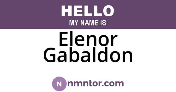 Elenor Gabaldon