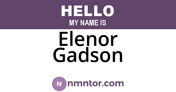 Elenor Gadson