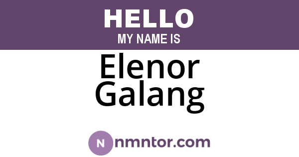 Elenor Galang