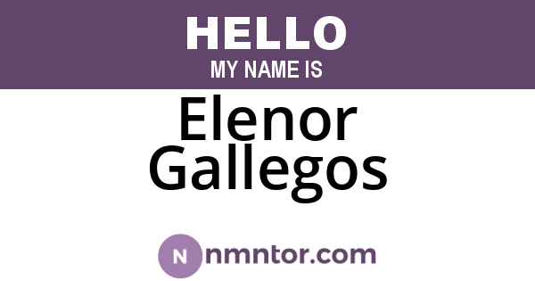 Elenor Gallegos