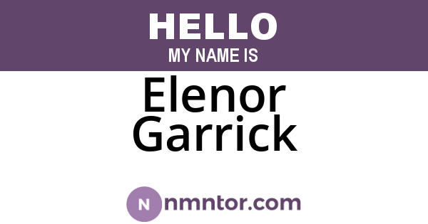 Elenor Garrick