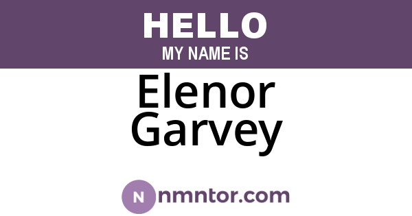 Elenor Garvey