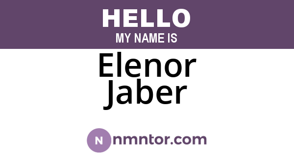 Elenor Jaber