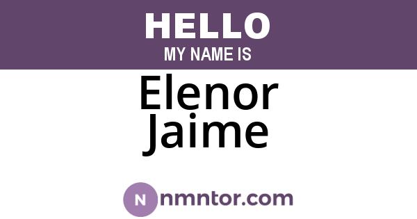 Elenor Jaime