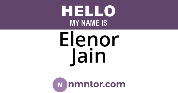 Elenor Jain