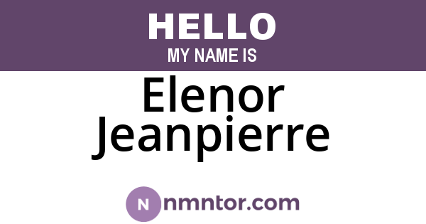Elenor Jeanpierre