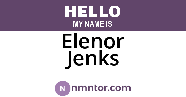 Elenor Jenks