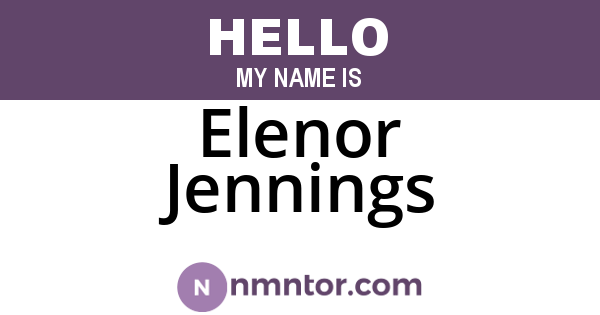 Elenor Jennings