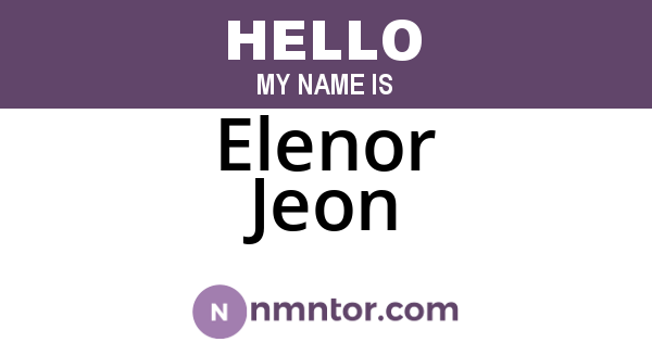 Elenor Jeon