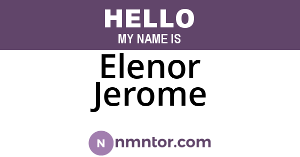 Elenor Jerome