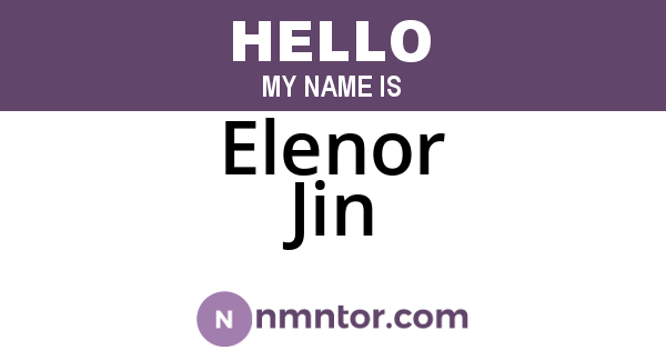 Elenor Jin