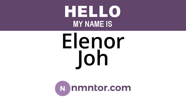 Elenor Joh