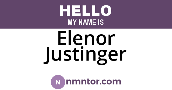 Elenor Justinger