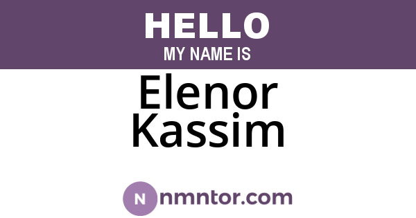 Elenor Kassim