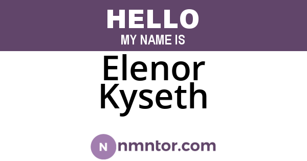 Elenor Kyseth