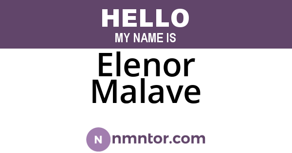 Elenor Malave