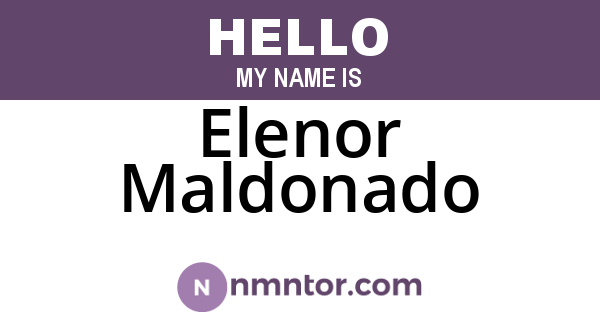 Elenor Maldonado