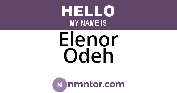 Elenor Odeh
