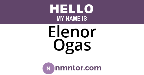 Elenor Ogas