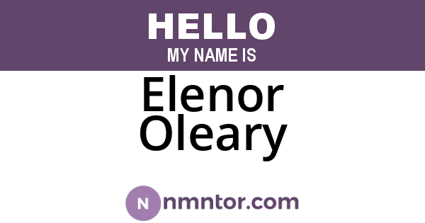 Elenor Oleary