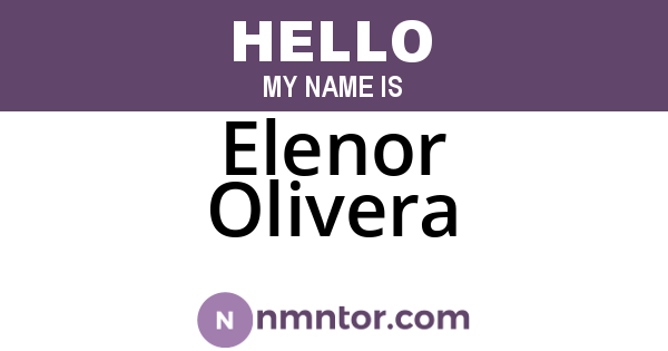 Elenor Olivera