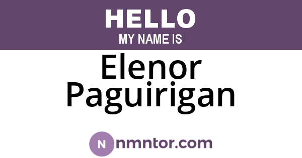 Elenor Paguirigan