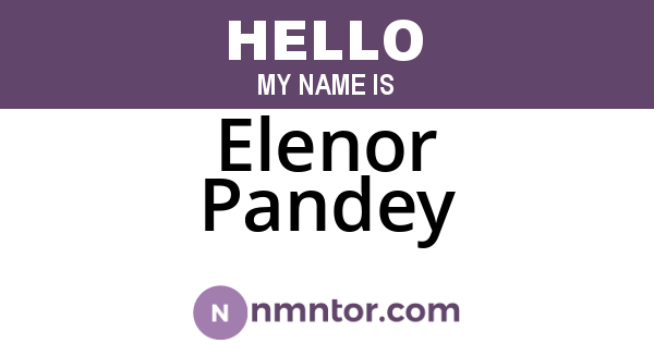 Elenor Pandey