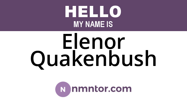 Elenor Quakenbush