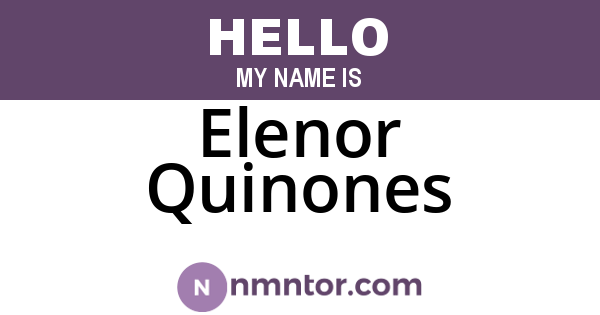 Elenor Quinones