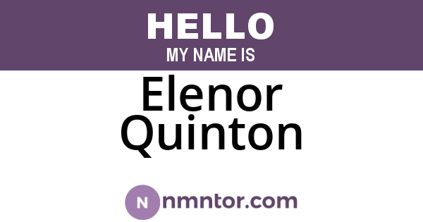 Elenor Quinton