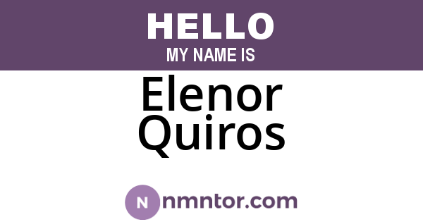 Elenor Quiros