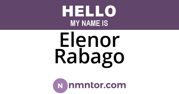 Elenor Rabago