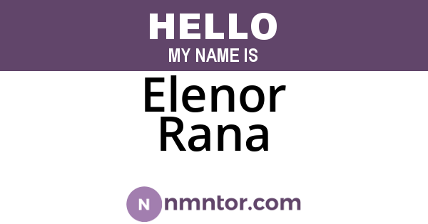 Elenor Rana