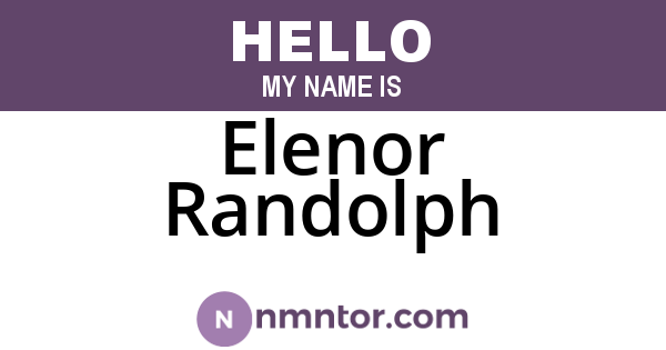 Elenor Randolph